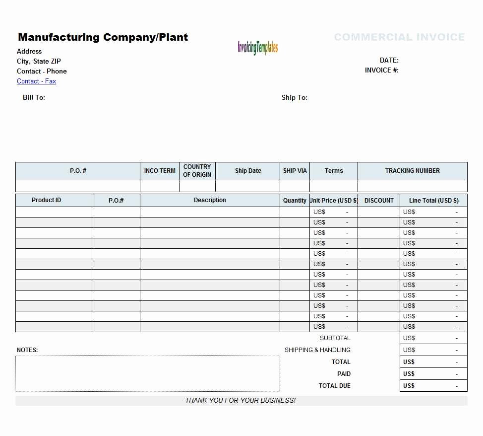 Excel Spreadsheet Invoice Template Microsoft Spreadsheet