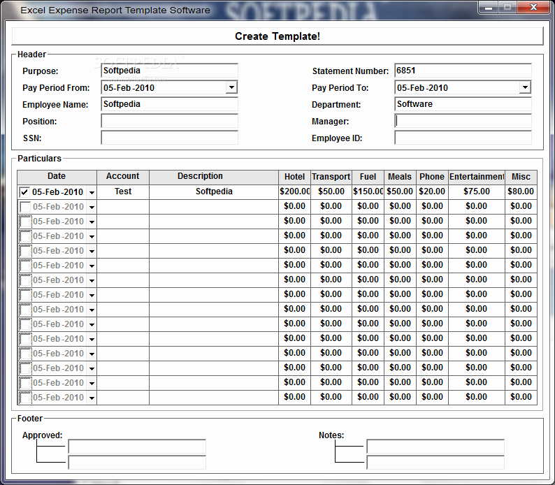 excel template expenses 433