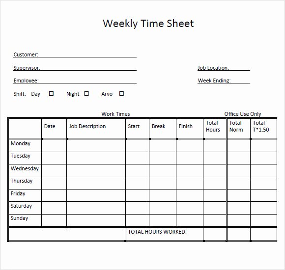 Excel Timesheet Multiple Jobs Free Bi Weekly Timesheet