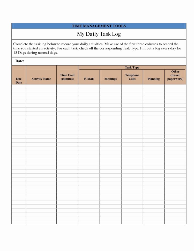 Excel Timesheet Template with Tasks Unique Daily Time