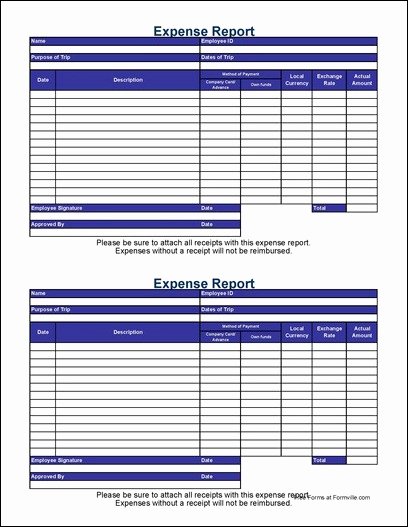 Excel Travel Expense Report Template Travel