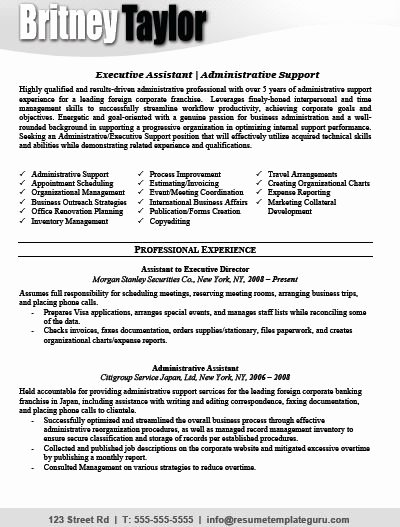 Executive assistant Products and Resume On Pinterest