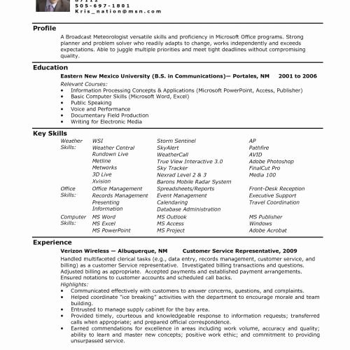 Bullet Points On Resume