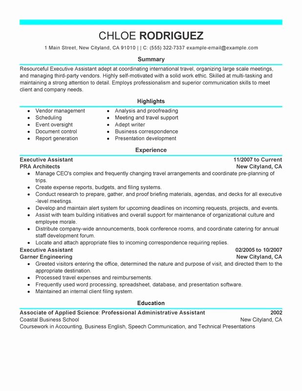 Executive assistant Resume Examples Created by Pros