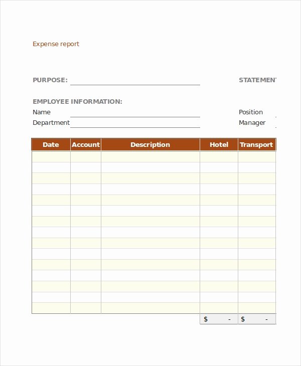 Expense Report 11 Free Word Excel Pdf Documents