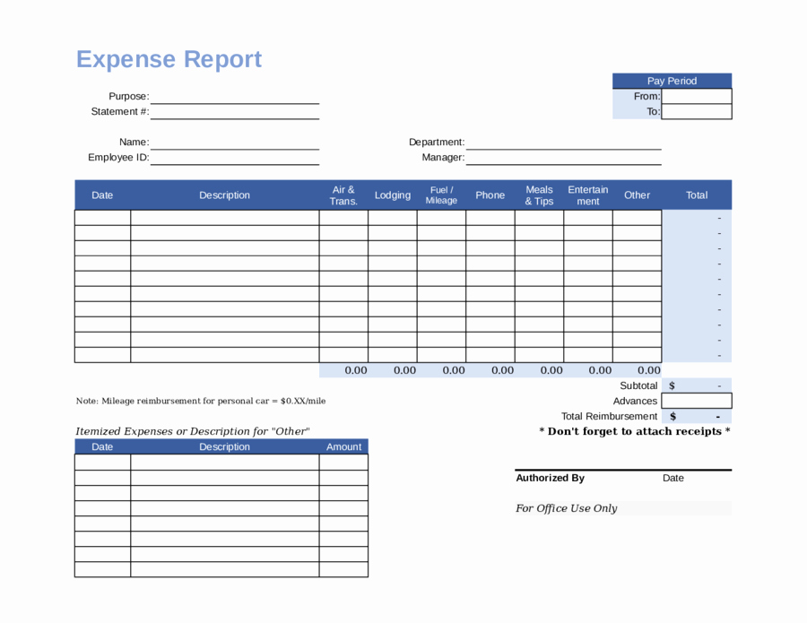 Expense Report form Template Edit Fill Sign Line