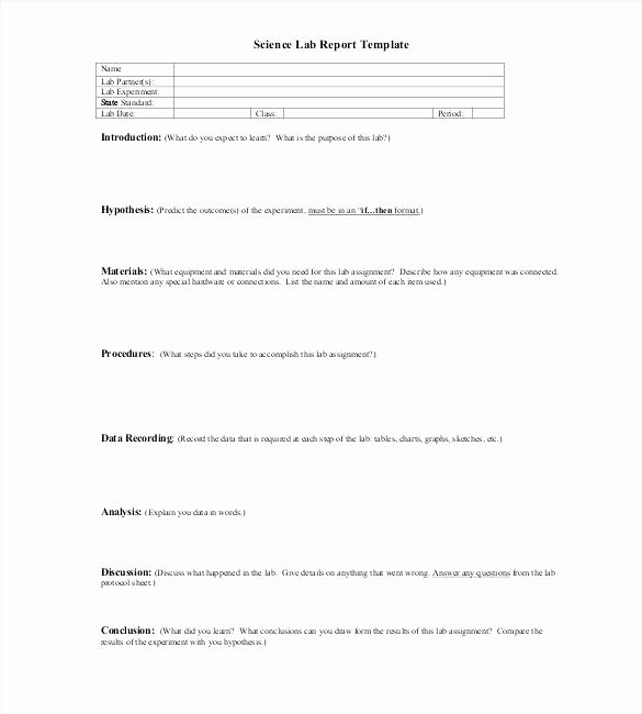 Experiment Write Up Template – Rightarrow Template Database