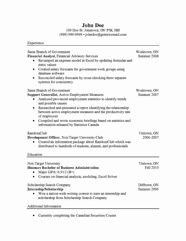 Extra Curricular Activities In Resume Examples Best