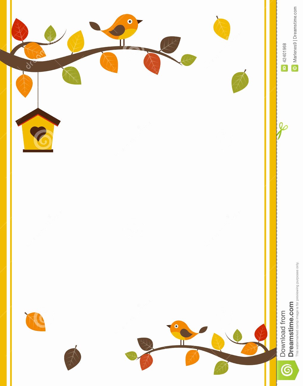 Fall Card Template Stock Vector Image