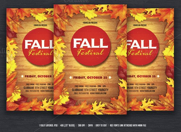 Fall Festival Flyer Flyer Templates On Creative Market