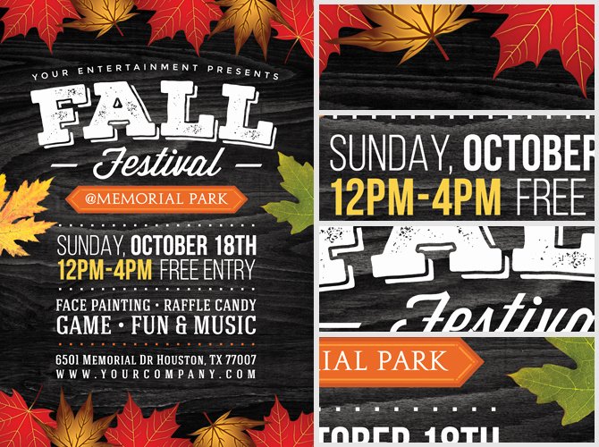 Fall Festival Flyer Template 2 Flyerheroes