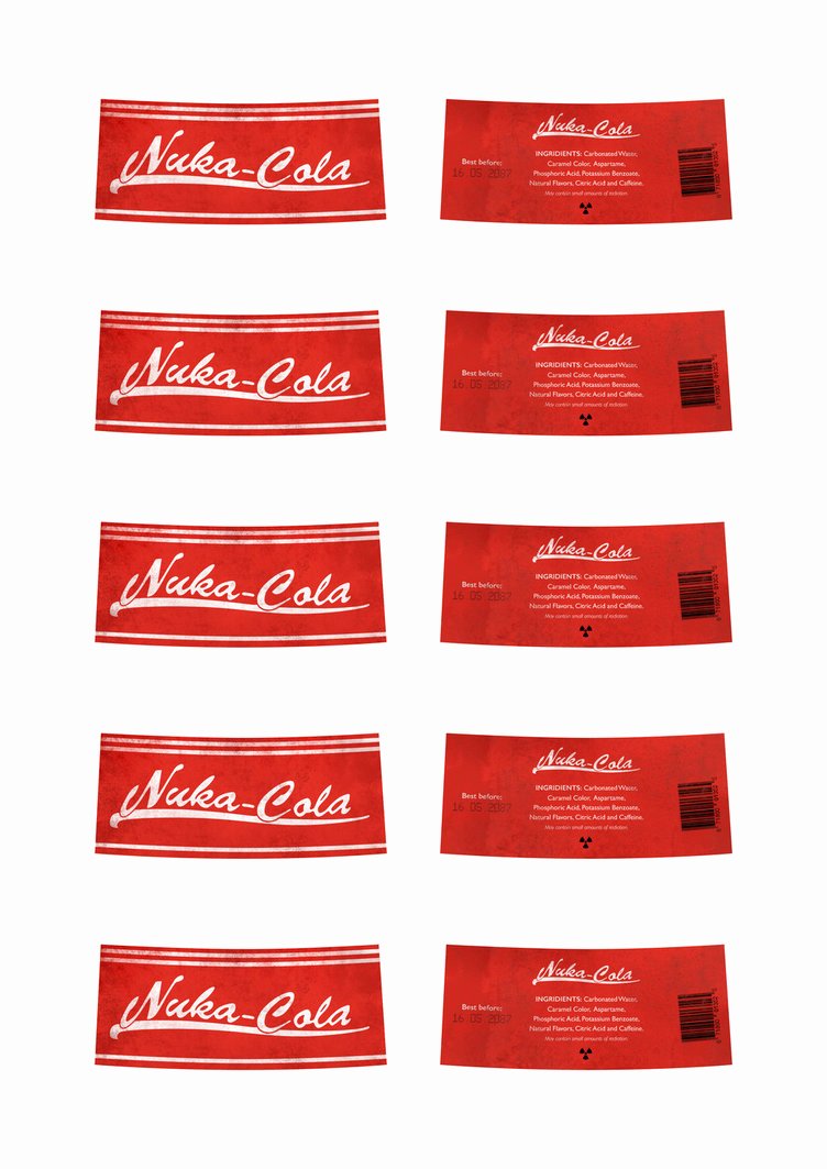 Fallout Nuka Cola Labels by Narrowbob On Deviantart
