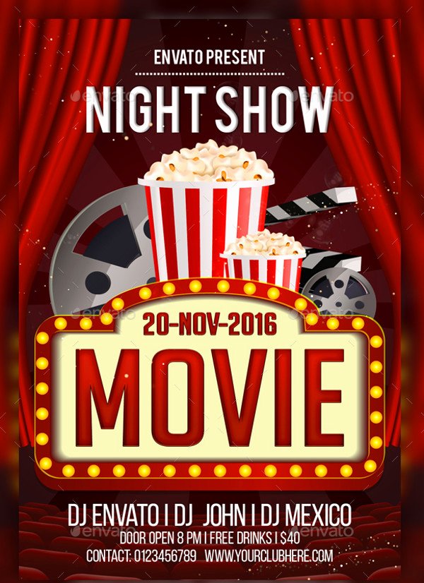 Family Movie Night Flyer Template Yourweek A3097eeca25e