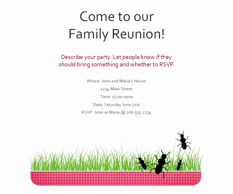 Family Reunion Flyer