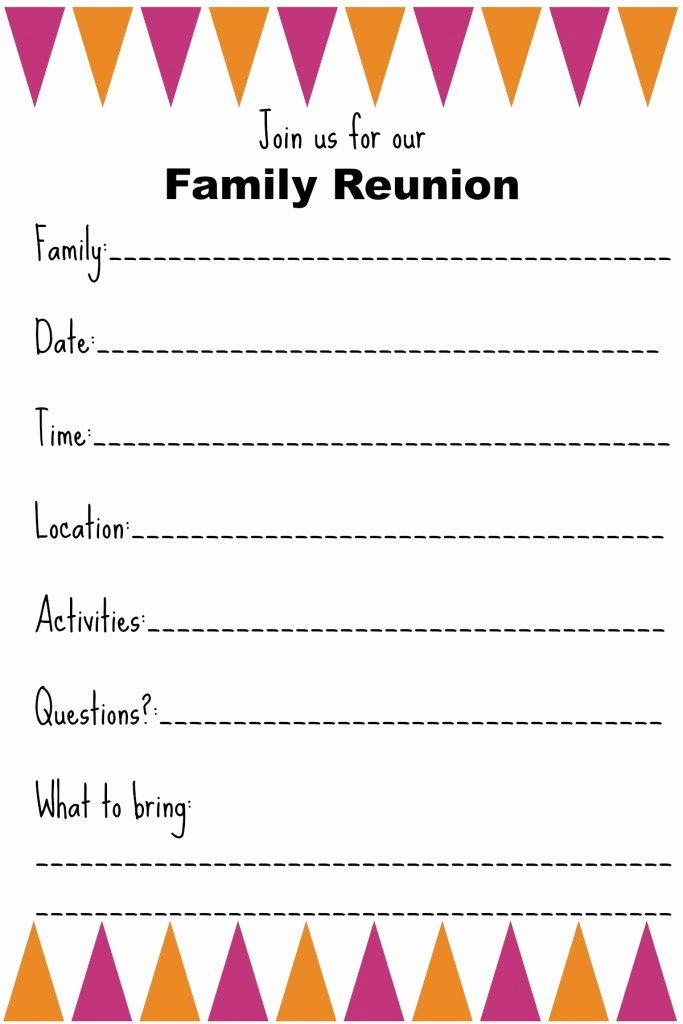family reunion invitation templates