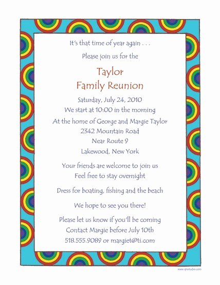 Family Reunion Letters Template Free Download Aashe