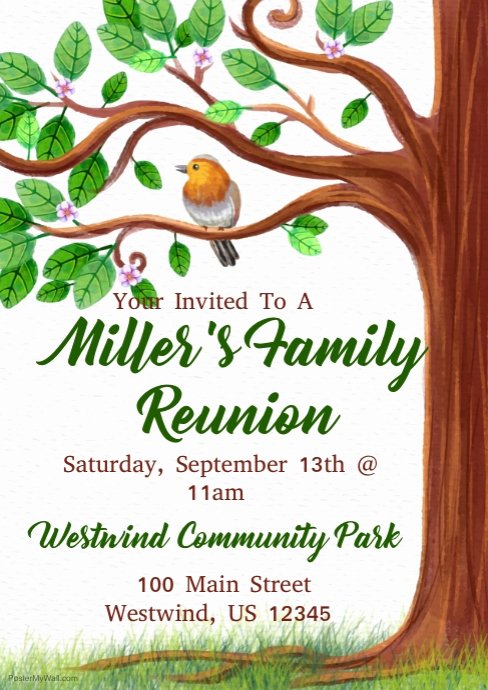 Family Reunion Flyer Template | Latter Example Template