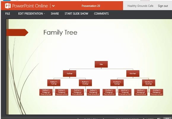 Family Tree Chart Maker Template for Powerpoint Line