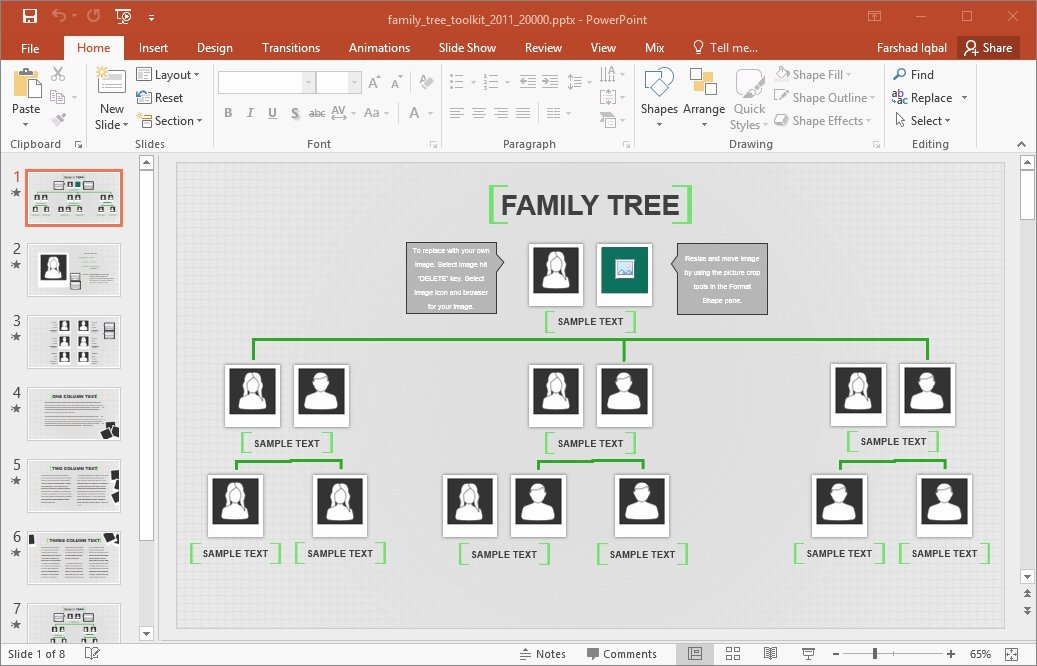 family tree excel template