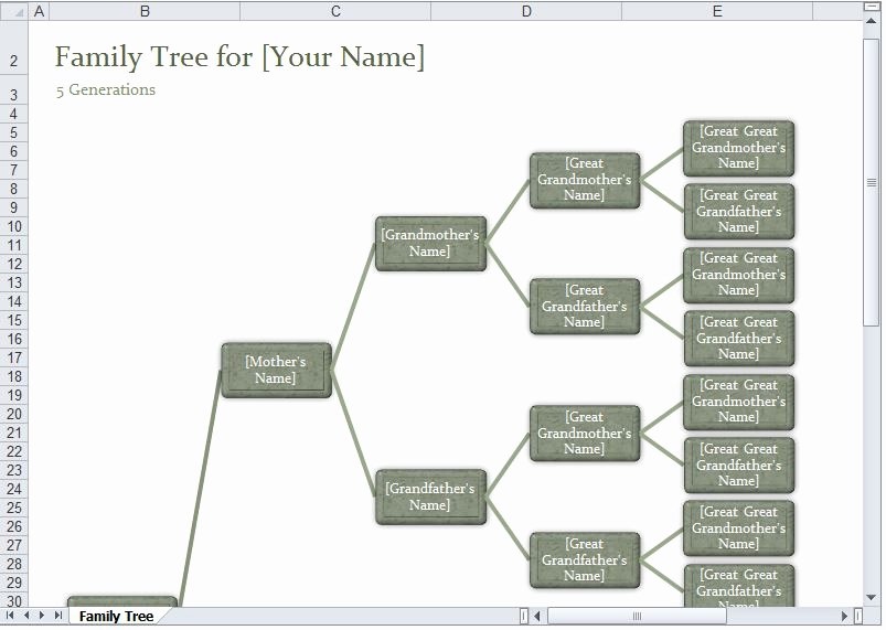 Family Tree Template Excel