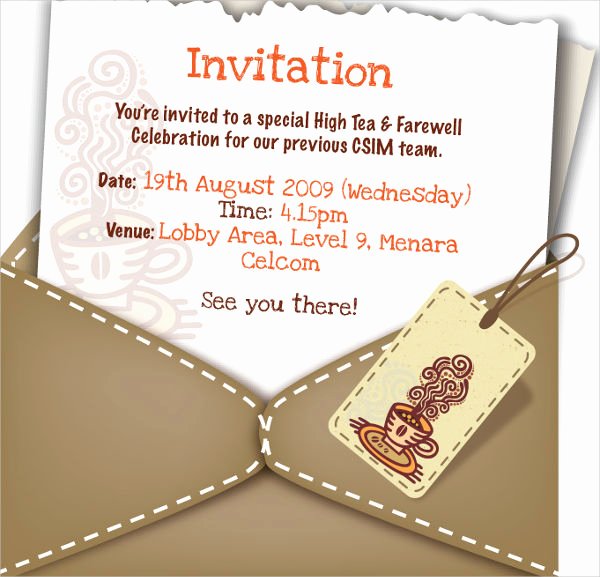 Farewell Lunch Invitation Email