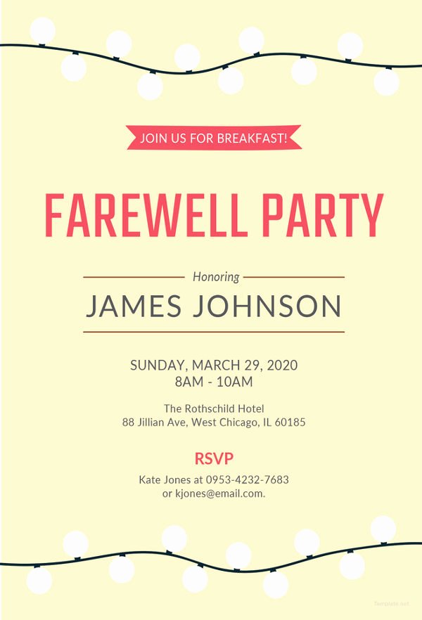 Farewell Party Invitation Template 29 Free Psd format