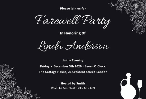 Farewell Party Invitation Template 29 Free Psd format