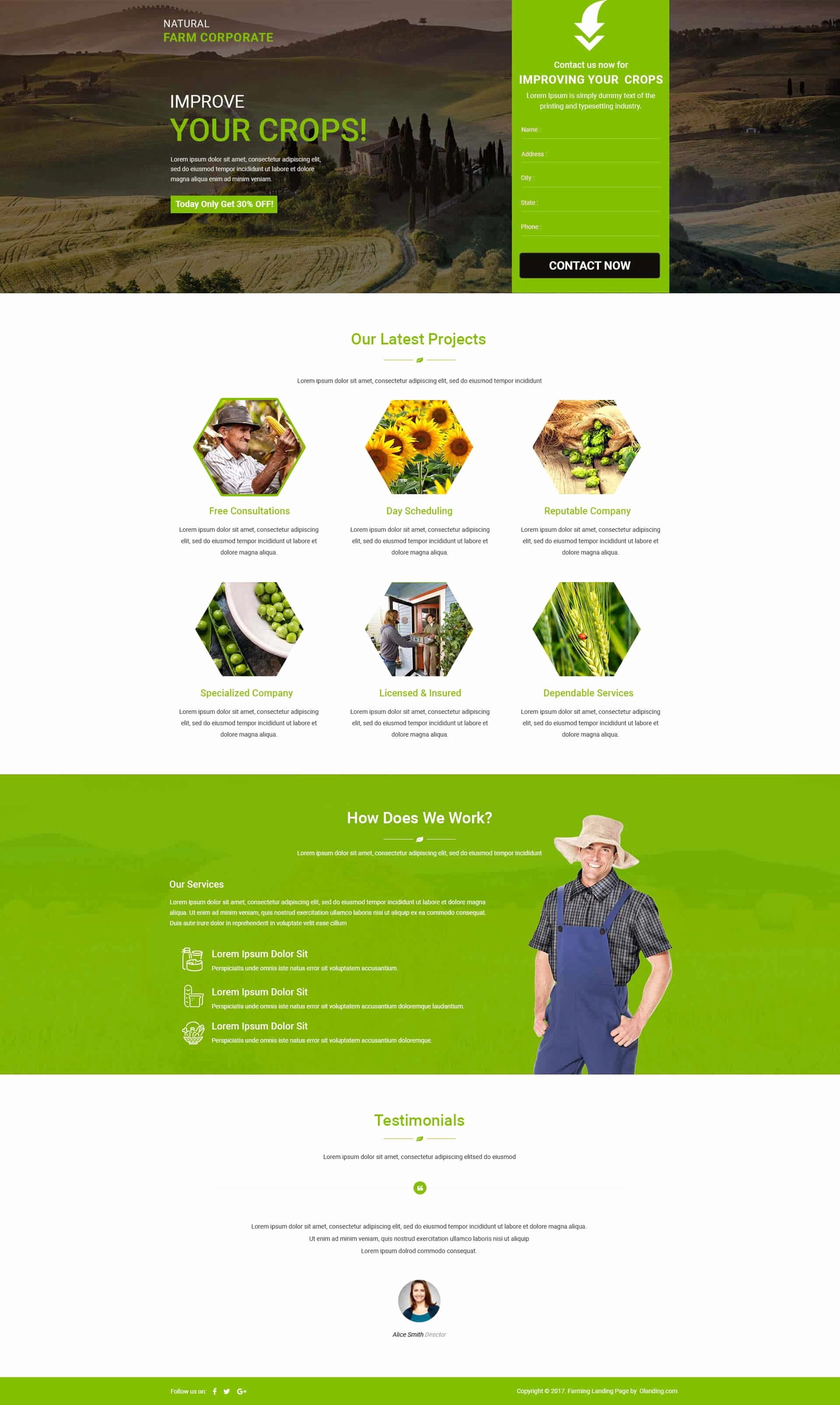 Farm HTML Website Templates Landing Page Template with