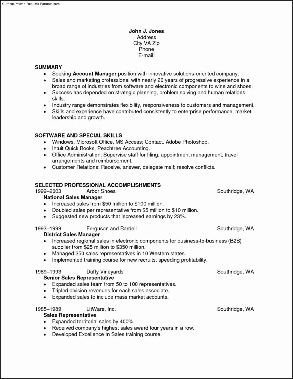 Fast Resume Template Free Samples Examples &amp; format