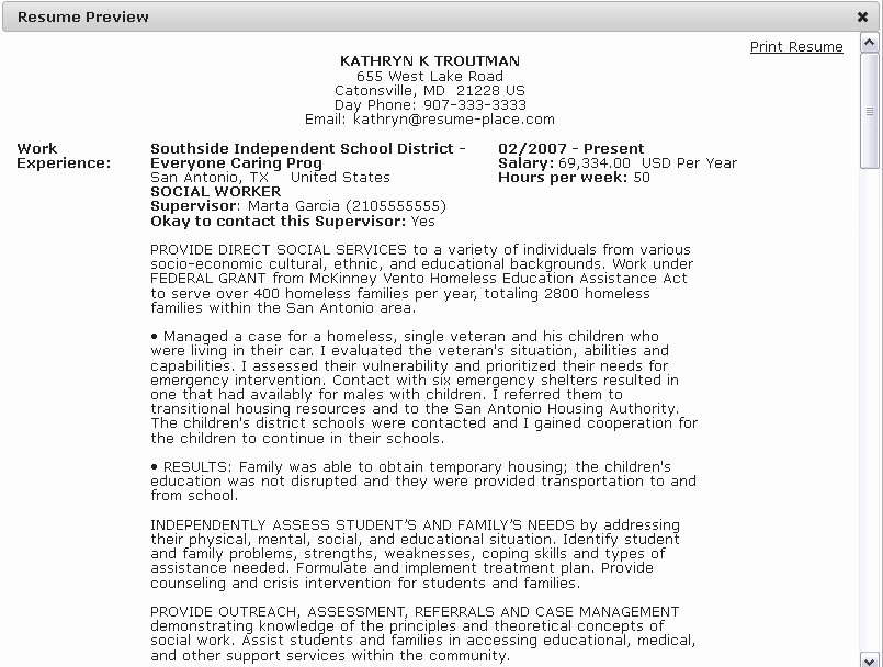 Federal Resume Sample and format the Resume Place