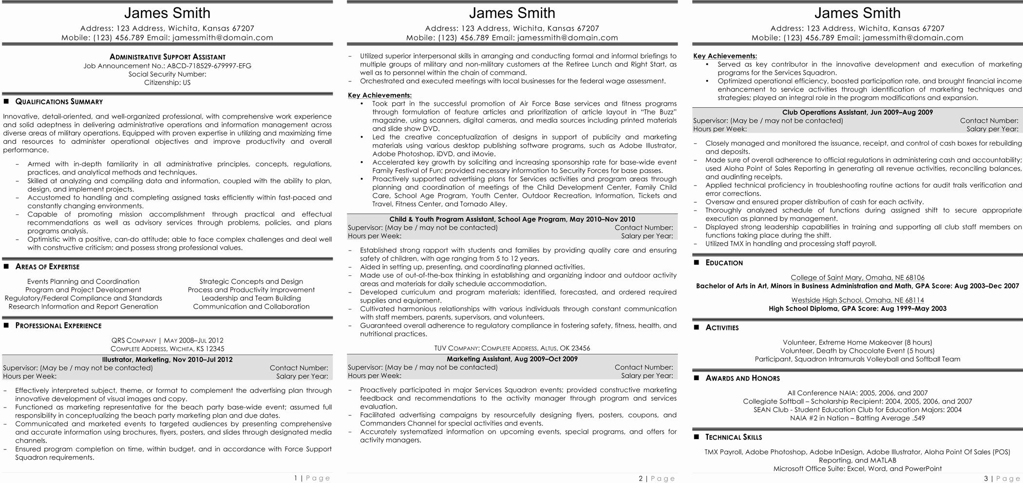 Federal Resume Template