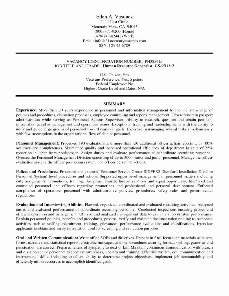 Federal Resume Writing Service Template
