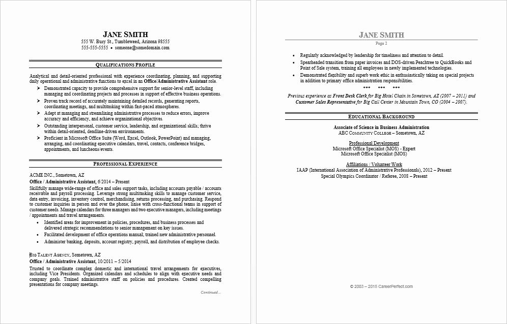 Fice assistant Resume Sample
