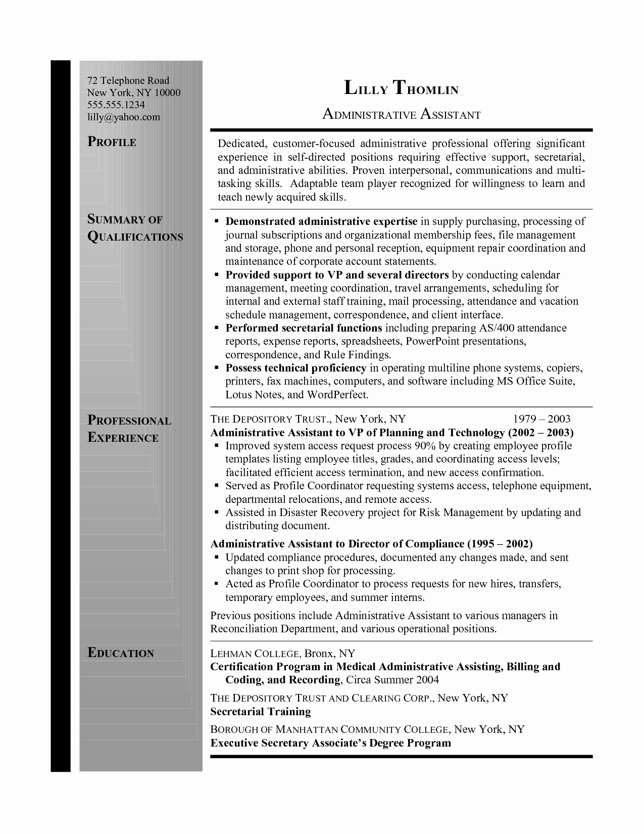 Fice assistant Resume Summary Resume Ideas