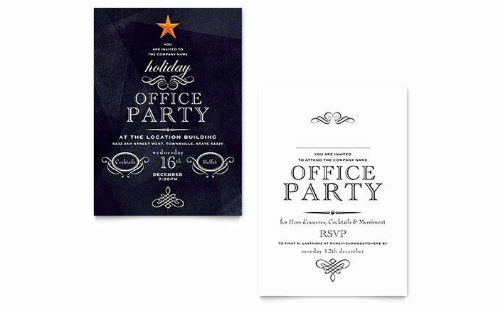 Fice Holiday Party Invitation Template Word &amp; Publisher