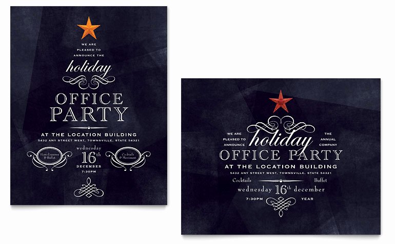 fice Holiday Party Poster Templates XX D