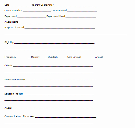 Fice Of Human Resources – Recognition Template