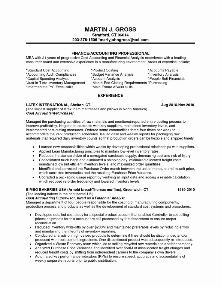 Financial Analyst Resume Examples Entry Level Financial