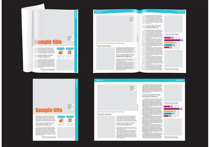 Financial Magazine Layout Template Download Free Vector