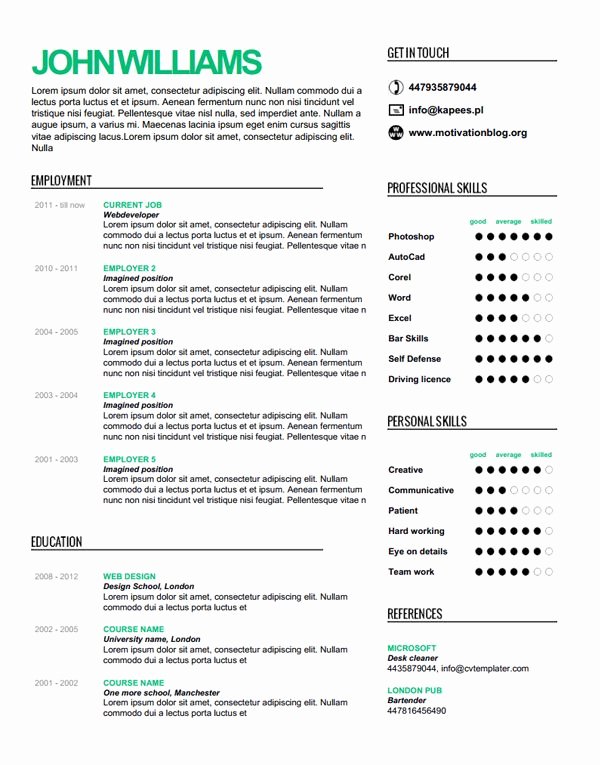 Finding the Perfect Resume Template Cvtemplater