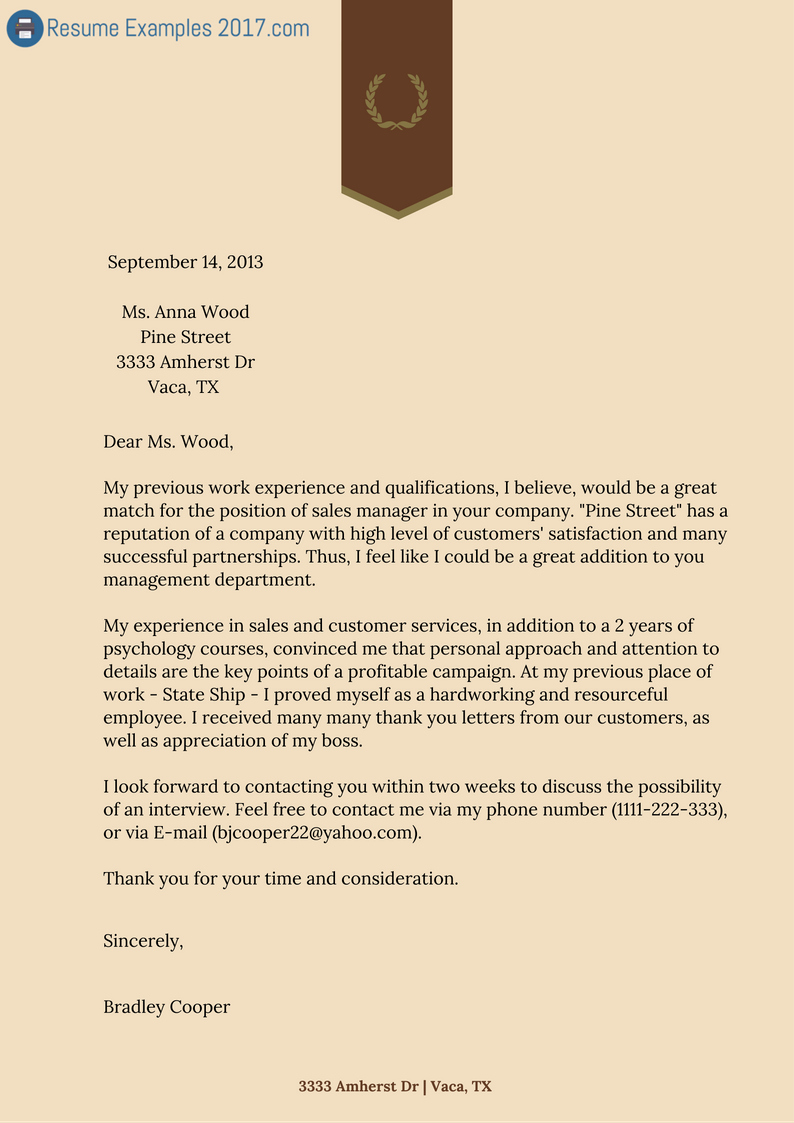 Finest Cover Letter Resume Examples