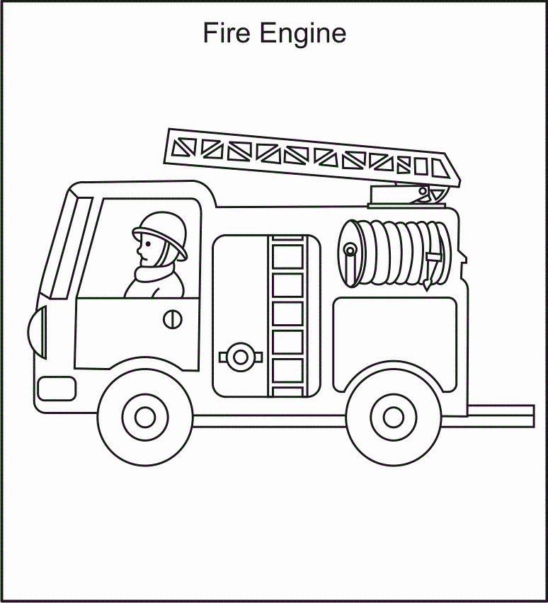 Fire Truck Coloring Pages Bestofcoloring