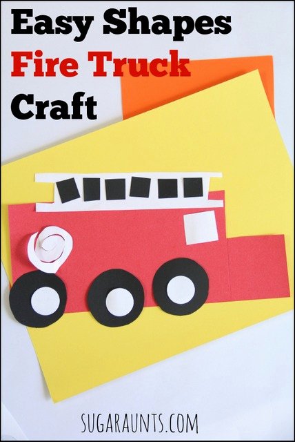 Fire Truck Craft Easy Shapes