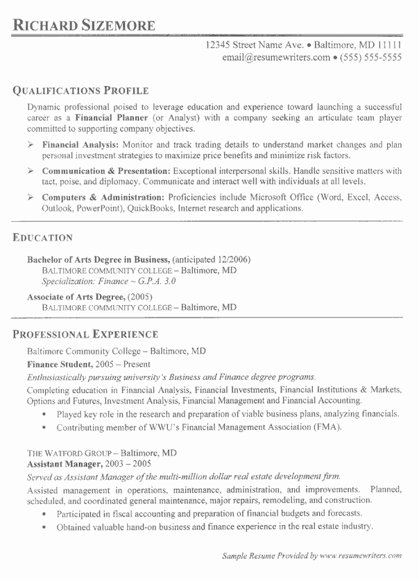 First Job Resume Example Resume Writing with No Experience