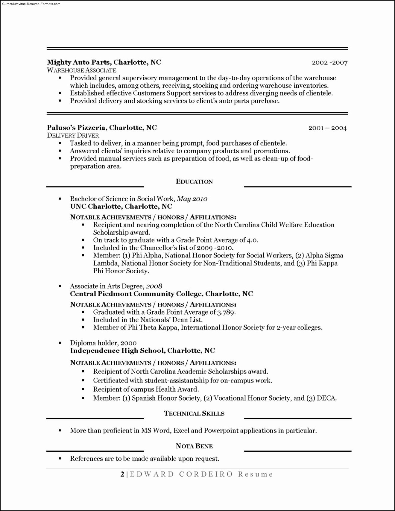 First Time Resume Templates Free Samples Examples