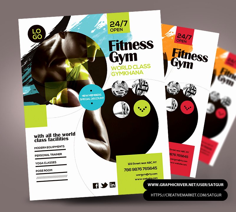 Fitness Flyer Gym Flyer PSD Template