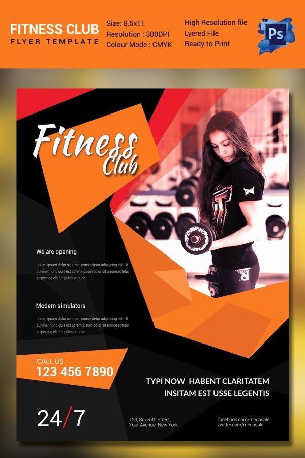 Fitness Flyer Template 32 Free Psd format Download
