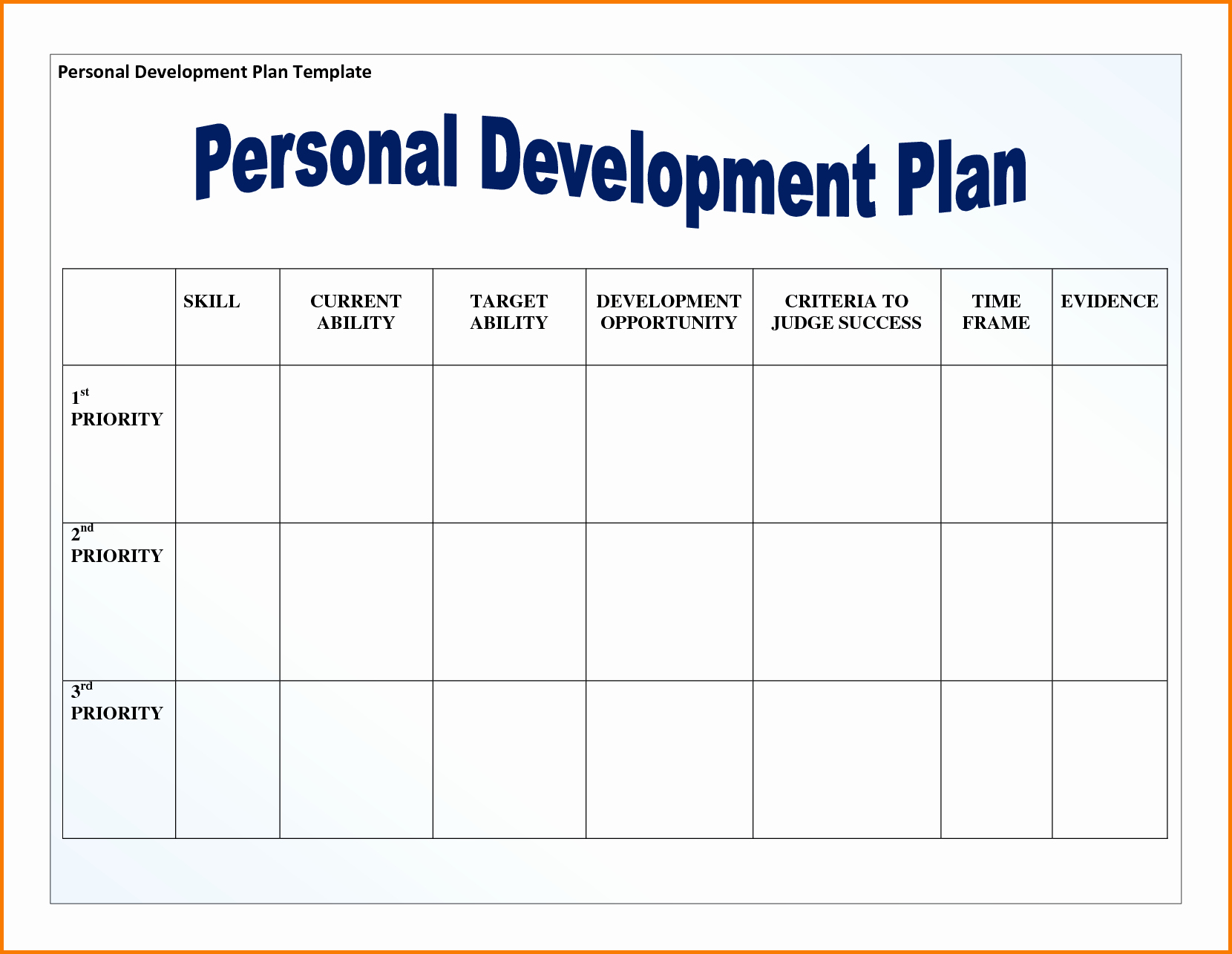 fitness plan template