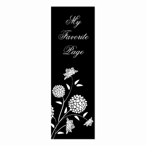 Floral Fantasy Double Sided Bookmark Business Card