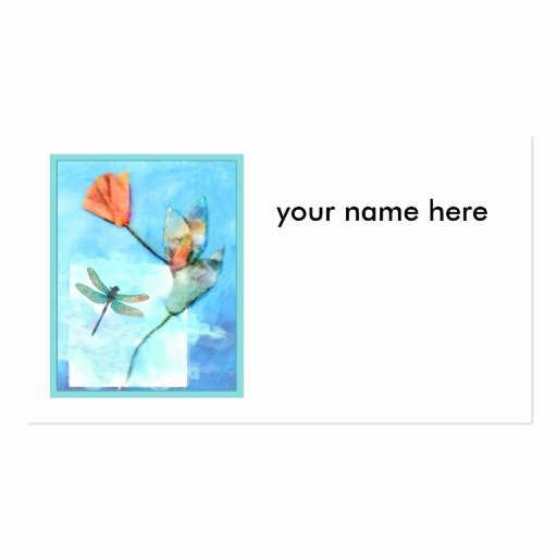 Flower Card Template Double Sided Standard Business Cards